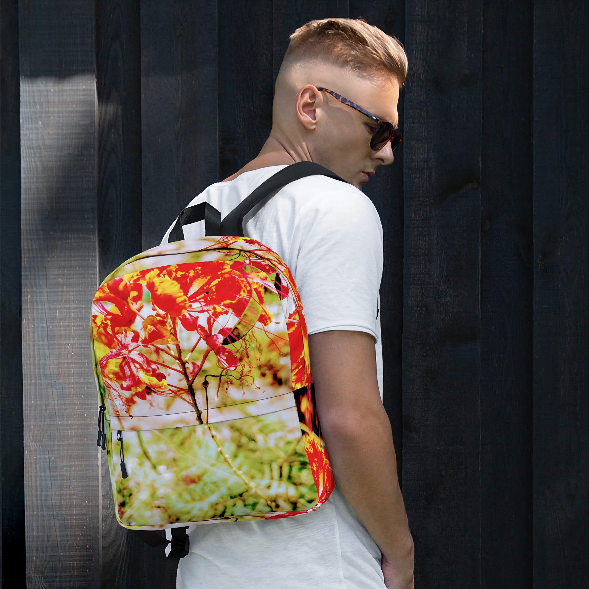 Backpack bird of paradise print design